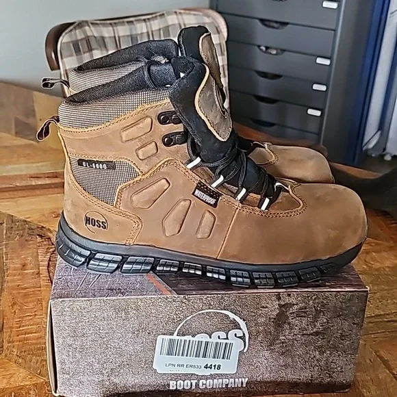 Hoss tan work boots sz 8.5 - Picture 2 of 6